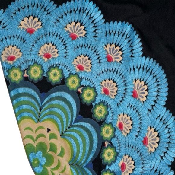 DESIGUAL A-line Knee Length Multicolor Elastic Waist Galactica Skirt - Picture 10 of 12